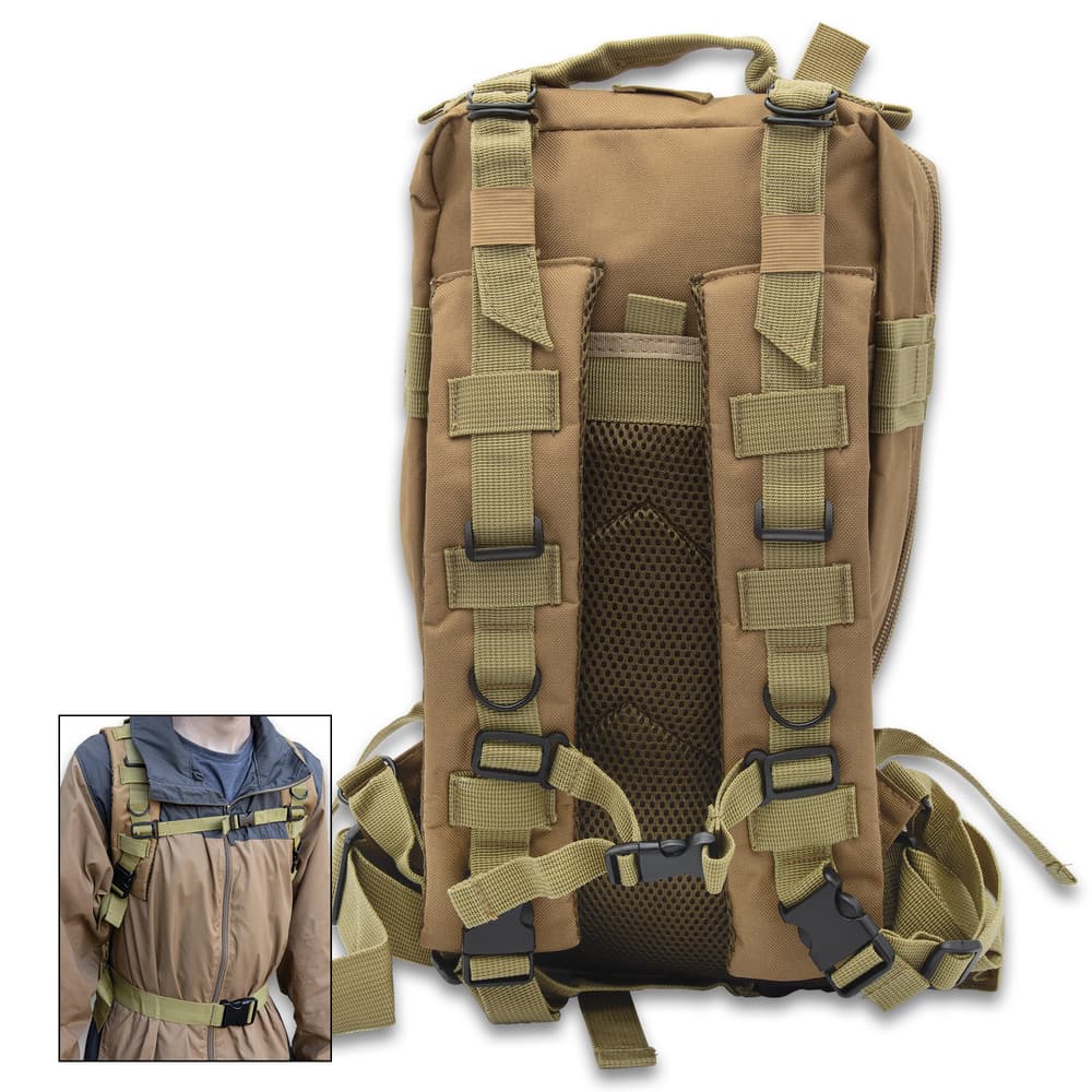 Rear image of the Assault Backpack. image number 2
